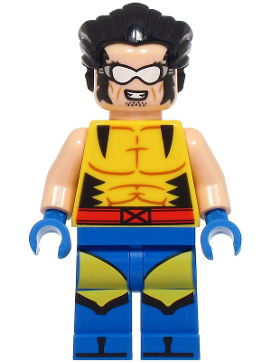 Preowned LEGO® Minifigure – Super Heroes sh0989 (Wolverine - Hair, Blue Hands)