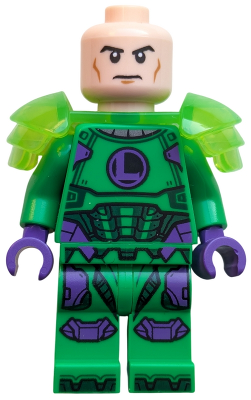 Preowned LEGO® Minifigure – Super Heroes sh1007 (Lex Luthor - Bright Green Armor, Shoulder Pads)