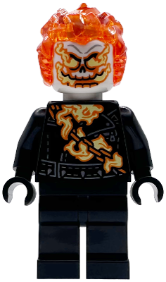 LEGO® Minifigure Super Heroes Ghost Rider, Johnathon 'Johnny' Blaze - White Head