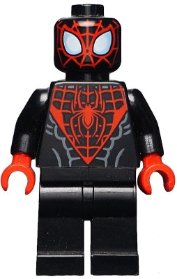 Preowned LEGO® Minifigure – Super Heroes sh0190 Spider-Man (Miles Morales) Red Webbing on He