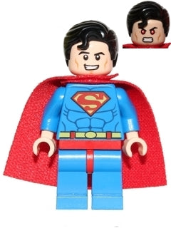 Preowned LEGO® Minifigure – Super Heroes sh0300 Superman Red Eyes on Reverse Spongy Soft Kni