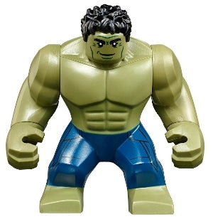 Preowned LEGO® Minifigure – Super Heroes sh0577 Hulk w/Black Hair and Dark Blue Pants