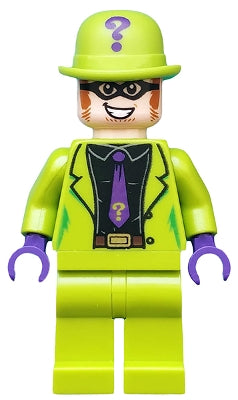 Preowned LEGO® Minifigure – Super Heroes sh0593 The Riddler Black shirt and Dark Purple Tie
