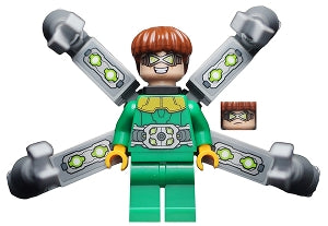 Preowned LEGO® Minifigure – Super Heroes sh0616s Dr. Octopus (Otto Octavius)/Doc Ock Green O