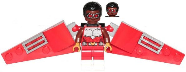 Preowned LEGO® Minifigure – Super Heroes sh0642 Falcon Red Brick Built Wings