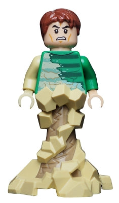 Preowned LEGO® Minifigure – Super Heroes sh0685 Sandman Green Outfit Tan Sand Form w/Swirlin