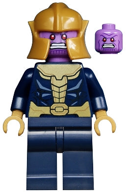 Preowned LEGO® Minifigure – Super Heroes sh0696 Thanos Dark Blue Legs Plain Dark Blue Arms P