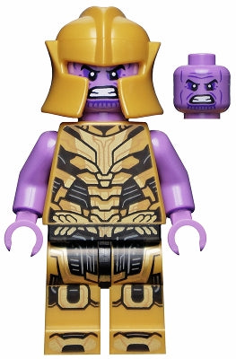 Preowned LEGO® Minifigure – Super Heroes sh0773 Thanos Pearl Gold Legs Medium Lavender Arms