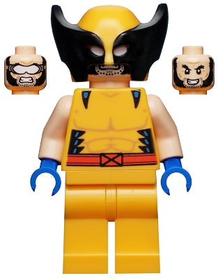 Preowned LEGO® Minifigure – Super Heroes sh0805 Wolverine Mask Blue Hands