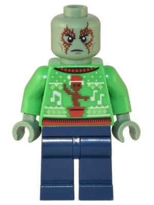 Preowned LEGO® Minifigure – Super Heroes sh0837 Drax Holiday Sweater