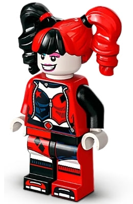 Preowned LEGO® Minifigure – Super Heroes sh0838 Harley Quinn Pigtails Dark Azure and Dark Pi