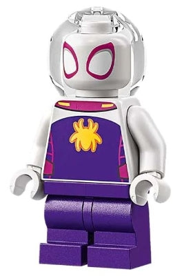 LEGO® Minifigure Super Heroes sh0863 Ghost-Spider Medium Legs Trans-Clear Helmet
