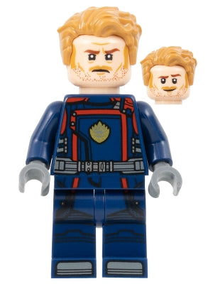 Preowned LEGO® Minifigure – Super Heroes sh0873 Star-Lord Dark Blue Suit