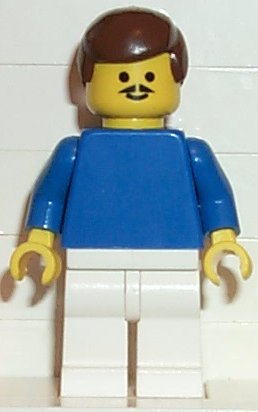 Preowned LEGO® Minifigure – Sports soc015 Soccer Player Blue/White Team Player 1