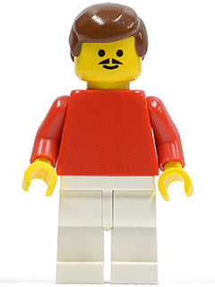Preowned LEGO® Minifigure – Sports soc018 Soccer Player Red/White Team Player 1