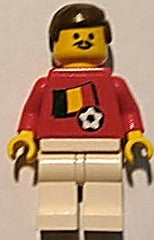 Preowned LEGO® Minifigure – Sports soc018s02 Soccer Player Belgian Player 1 Belgian Flag To
