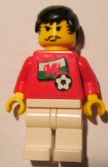 Preowned LEGO® Minifigure – Sports soc030s04 Soccer Player Welsh Player 3 Welsh Flag Torso