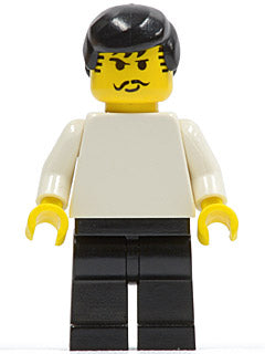 Preowned LEGO® Minifigure – Sports soc031 Soccer Player White/Black Team Player 3