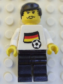 Preowned LEGO® Minifigure – Sports soc031s01 Soccer Player German Player 3 German Flag Tors
