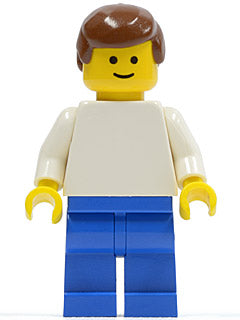 Preowned LEGO® Minifigure – Sports soc038 Soccer Player White/Blue Team Player 4