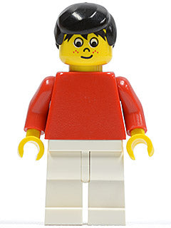 Preowned LEGO® Minifigure – Sports soc040 Soccer Player Red/White Team Player 5