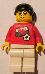 Preowned LEGO® Minifigure – Sports soc040s04 Soccer Player Welsh Player 5 Welsh Flag Torso