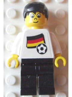 Preowned LEGO® Minifigure – Sports soc041s01 Soccer Player German Player 5 German Flag Tors