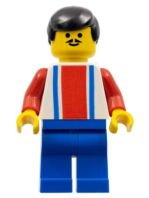 Preowned LEGO® Minifigure – Sports soc150 Soccer Player Red White and Blue Team w/Number 4