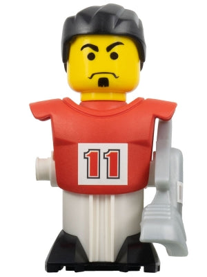 Preowned LEGO® Minifigure – Sports soc152s McDonalds Sports Soccer Player Red/White w/Stick