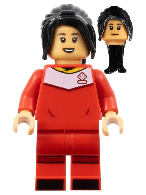 Preowned LEGO® Minifigure – Sports soc158 Yuki Nagasato Red Soccer Uniform