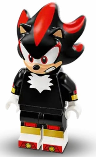 Preowned LEGO® Minifigure – Sonic the Hedgehog son017 Shadow the Hedgehog - Open Mouth