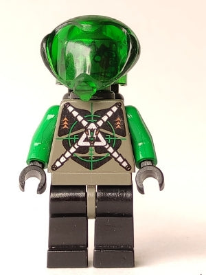 Preowned LEGO® Minifigure – Space sp025 Insectoids Zotaxian Alien Male Gray and Green w/Gre