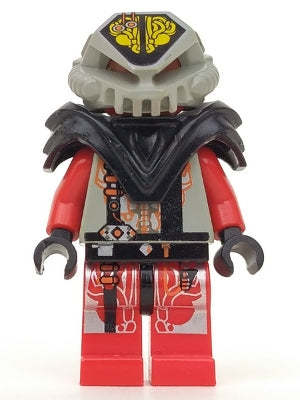 Preowned LEGO® Minifigure – Space sp046 UFO Zotaxian Alien Red Pilot w/Armor and Printed He