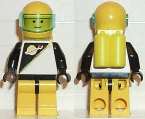 Preowned LEGO® Minifigure – Space sp057 Futuron Black/Yellow w/Yellow Helmet