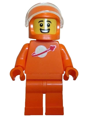 Preowned LEGO® Minifigure – Space sp145 Classic Space - Orange without Air Tanks, with Visor, Male