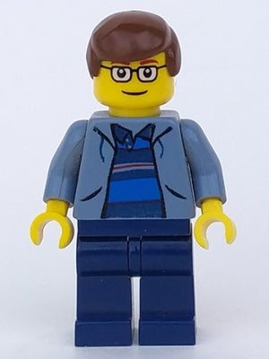 Preowned LEGO® Minifigure – Spider-Man spd007 Peter Parker 2 Sand Blue Jacket Dark Blue Leg