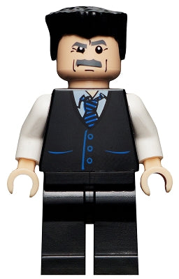 Preowned LEGO® Minifigure – Spider-Man spd017 J. Jonah Jameson Vest w/Striped Tie Flat Top
