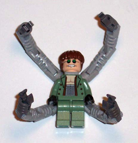 Preowned LEGO® Minifigure – Spider-Man spd027 Dr. Octopus (Otto Octavius)/Doc Ock Sand Gree