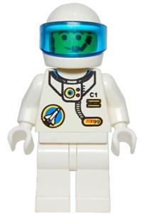Preowned LEGO® Minifigure – Town spp015 Space Port Astronaut C1 White Legs White Helmet Vis