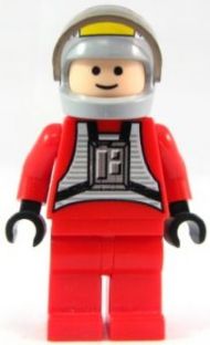 Preowned LEGO® Minifigure – Star Wars sw0032a Rebel Pilot B-wing Light Nougat Head Light Bl