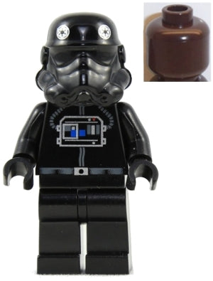 Preowned LEGO® Minifigure – Star Wars sw0035 Imperial TIE Fighter Pilot Brown Head