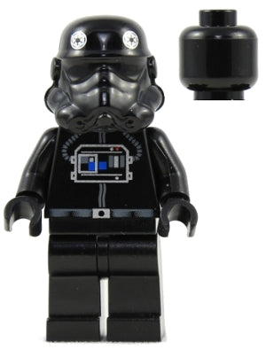 Preowned LEGO® Minifigure – Star Wars sw0035b Imperial TIE Fighter/Interceptor Pilot Black