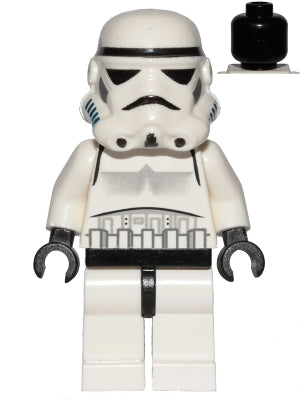 Preowned LEGO® Minifigure – Star Wars sw0036b Imperial Stormtrooper Black Head Solid Mouth