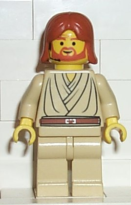 Preowned LEGO® Minifigure – Star Wars sw0055 Obi-Wan Kenobi Young w/Dark Orange Hair and He
