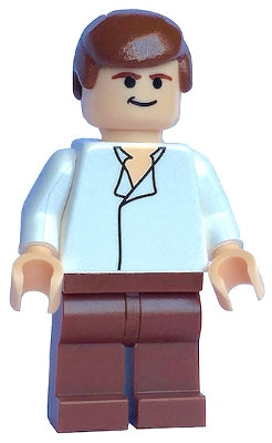 Preowned LEGO® Minifigure – Star Wars sw0084 Han Solo Light Nougat White Shirt Reddish Brow