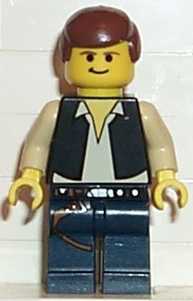 Preowned LEGO® Minifigure – Star Wars sw0111 Han Solo Dark Blue Legs
