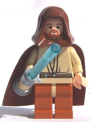 Preowned LEGO® Minifigure – Star Wars sw0137 Obi-Wan Kenobi Trans-Light Blue Light-Up Light