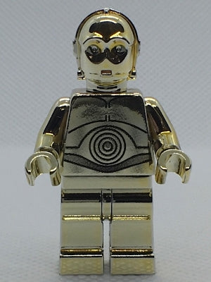 Preowned LEGO® Minifigure – Star Wars sw0158 C-3PO Chrome Gold (SW 30th Anniversary Edition