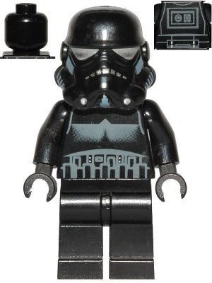 Preowned LEGO® Minifigure – Star Wars sw0166b Imperial Shadow Trooper Long Line on Back