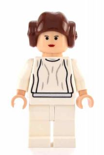 Preowned LEGO® Minifigure – Star Wars sw0175a Princess Leia Light Nougat White Dress Small